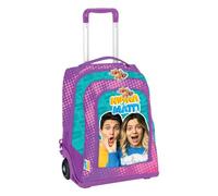 PRESTIGE & DELUXE Trolley Zaino Ninna e Matti per la scuola + omaggio 7 penne cancellabili e portachiave paillettes + Penna sirena