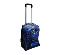 PRESTIGE & DELUXE Trolley Zaino scuola compatibile con Batman Spallacci Imbottiti, Per Bambino, Scuole Elementari + omaggio 7 penne multicolore e portachiave fischietto