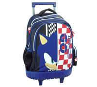 PRESTIGE & DELUXE Trolley Zaino Scuola compatibile con Sonic per bambini primaria secondaria versione rinforzata - spallacci imbottiti e tasche laterali + kit penne
