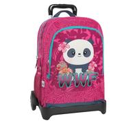 PRESTIGE & DELUXE Trolley Zaino Scuola Staccabile WWF Koala Fucsia per bambine + 7 Penne Scatto cancellabili e portachiave pailettes