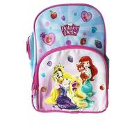 PRESTIGE & DELUXE Zaino asilo Principesse 6 con amici a 4 zampe per bambine Dim. 200 x 100 x 280 mm + portachiave + penna sirena