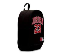 PRESTIGE & DELUXE Zaino compatibile con Jordan Nero rosso, Schienale E Spallacci Imbottiti - tasche interne - per sport università gita e tempo libero Dim: 45 cm x 30 cm x 18 cm
