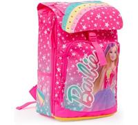 PRESTIGE & DELUXE Zaino estensibile compatibile con Barbie - Schienale e Spallacci Imbottiti Dim. 29 X 40 X 13 (+9) per scuola primaria secondaria + Penna sirene e portachiave pailettes