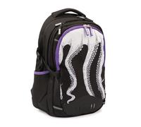 PRESTIGE & DELUXE Zaino scuola 3 scomparti round - Octopus - Dimensione: 32 x 45 x 16 cm. 24 lt. per ragazzi + 7 Penne Scatto cancellabili e portachiave fischietto