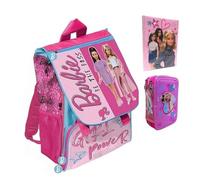 PRESTIGE & DELUXE Zaino scuola compatibile con Barbie Be The Boss estensibile per bambine scuola primaria + Astuccio 3 piani completo + Diario 2025/2026 + Gadget