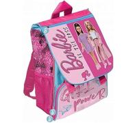PRESTIGE & DELUXE Zaino scuola compatibile con Barbie Be The Boss estensibile per bambine scuola primaria + Astuccio 3 piani completo + Kit scrittura penne cancellabili
