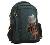 PRESTIGE & DELUXE Zaino Scuola compatibile con Super Dragonball Tondo 3 Scomparti zip per bambini primaria secondaria + kit penne