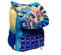 PRESTIGE & DELUXE Zaino Scuola Elementare Ninna e Matti estensibile Giallo + omaggio 7 penne cancellabili + portachiave fischietto