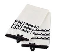 Prestige Disney - Set di 2 strofinacci in cotone monocromatico con Topolino, 49,5 x 69 cm, colore: bianco e nero