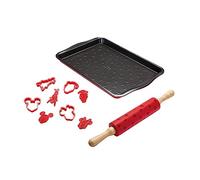 Prestige Disney - Set di 4 formine per biscotti e mattarello in silicone da 45 cm