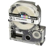 PRESTIGE E-AS9KWoneV2 CARTRIDGE Nastro LC-3WBN LC-3WBN9 SS9KW nero su bianco 9mm x 8m Etichette compatibile per Epson LabelWorks LW-300 LW-300L LW-400 LW-500 LW-600P LW-700 LW-900P LW-1000P