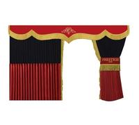 PRESTIGE LINE Set Tendine Plissettate per Camion Colore Marrone per Mercedes, Man, DAF, Scania, IVECO, Volvo, Renault, Ford - Accessori per Camion Con Balza - Pieghe per Tenda Privacy in Cabina
