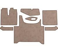 PRESTIGE LINE Tappetini per Camion per MAN TGX dal 2020 Beige Realizzato in ecopelle - Accessori interni Camion - Accessori in schiuma comfort - Rivestimento antiscivolo su tutto il pavimento