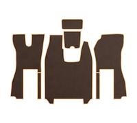 PRESTIGE LINE Tappetini per Camion per SCANIA Serie R dal 2009 al 2013 Marrone Realizzato in ecopelle - Accessori interni Camion - Accessori in schiuma comfort