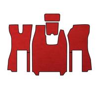 PRESTIGE LINE Tappetini per Camion per SCANIA Serie R dal 2009 al 2013 Rosso Realizzato in ecopelle - Accessori interni Camion - Accessori in schiuma comfort