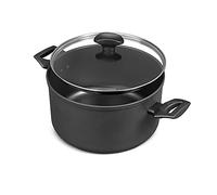 Prestige Pentola resistente con coperchio, pentola a induzione con antiaderente resistente ai graffi, maniglie per una presa facile, 24 cm, pentola