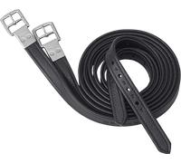 PRESTIGE Staffili Anti-Allungamento in Pelle, Nero - 160 cm