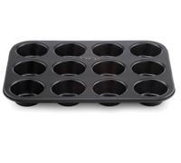 Prestige-Stampo per 12 Muffin, in Acciaio, Colore: Nero