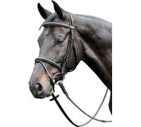 PRESTIGE Testiera in Cuoio Bombata 3E037, Nero - Cob