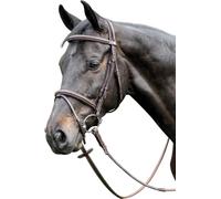 PRESTIGE Testiera in Cuoio Bombata 3E037, Tabacco - Full