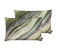 Prestigious Textiles Cuscini di Poliestere Twin Heartwood, Sempreverde, 40 x 60cm, 2 unità