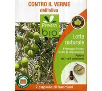 Presto Bio Ferormoni per la Cattura di Vari Insetti, da Usare con Le apposite trappole, Confezioni da Due Capsule (Verme DELL'OLIVA)