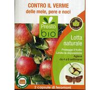 PRESTO BIO Trappola a ferormoni per la Cattura di Vari Insetti Completa con Due Capsule di ferormoni specifici (Verme delle Mele PERE E Noci)