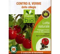 PRESTO BIO Trappola a ferormoni per la Cattura di Vari Insetti Completa con Due Capsule di ferormoni specifici (Verme della Ciliegia)