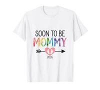 Presto per essere mamma 2026 Mom Est 2026 Caricamento Promosso a Mamma Maglietta