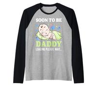 Presto per essere papà Caricamento Si prega di attendere l'annuncio di gravidanza Maglia con Maniche Raglan