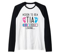 Presto sarà Tia 2026 Caricamento Annuncio di gravidanza 2026 Maglia con Maniche Raglan