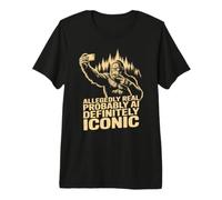 Presumibilmente Reale Probabilmente AI Design Bigfoot Sicuramente Iconico Maglietta Premium