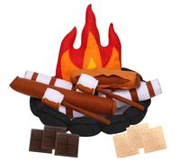 Pretend Campfire Set, Kids Role Play, Sensory Toy Kit, Realistic Felt Fire Logs, Imaginative Game Pieces, Indoor Outdoor Camping Adventure and Learning Fun 11,81 x 11,81 x 2,36 pollici