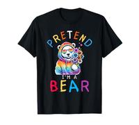 Pretend I'm A Bear Rainbow Funny LGPTQ Uomini Donne Ragazzi Ragazze Maglietta