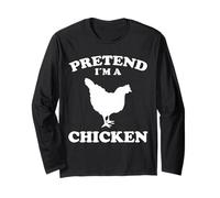 Pretend Im A Chicken Design polli contadini Maglia a Manica