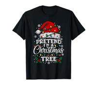 Pretend I'm A Christmas Tree Costume Abbinato Famiglia Natale Maglietta