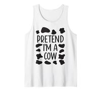 Pretend I'm a Cow Divertente Costume di Halloween Pigro Facile Canotta