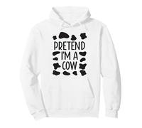 Pretend I'm a Cow Divertente Costume di Halloween Pigro Facile Felpa con Cappuccio