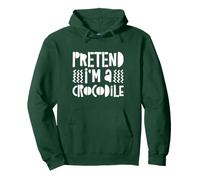 Pretend I'm A Crocodile Shirt Costume da Coccodrillo Abbinato Felpa con Cappuccio