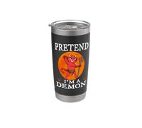 Pretend I'm A Demon Funny Halloween Costume Bicchiere termico in acciaio inox doppia parete