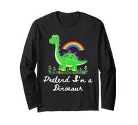 Pretend I'm A Dinosaur Pigro Costume Doodle Maglia a Manica