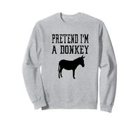 Pretend I'm A Donkey - Carino Spooky Funny Animal Farm Farmer Felpa