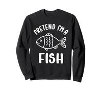 Pretend I'm A Fish Tee Costume di Halloween divertente pesce Felpa