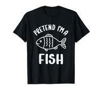 Pretend I'm A Fish Tee Costume di Halloween divertente pesce Maglietta