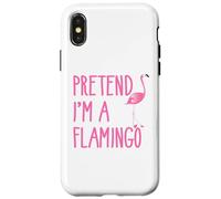 Pretend Im a Flamingo Pink Flamingo Halloween Costume Adult Custodia per iPhone X/XS