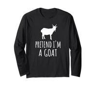 Pretend I'm A Goat - Carino Spooky Funny Animal Farm Farmer Maglia a Manica