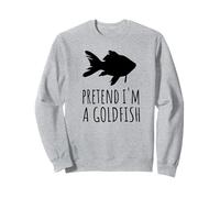 Pretend I'm A Goldfish - Carino Spooky Funny Animal Fish Felpa