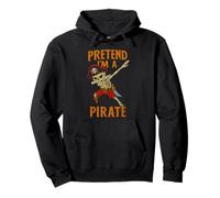 Pretend I'm A Pirate Dabbing Skeleton Halloween Costume Divertente Felpa con Cappuccio