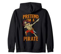 Pretend I'm A Pirate Dabbing Skeleton Halloween Costume Divertente Felpa con Cappuccio