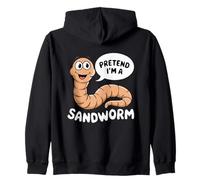 Pretend I'm A Sandworm Divertente Costume spettrale di Halloween Felpa con Cappuccio